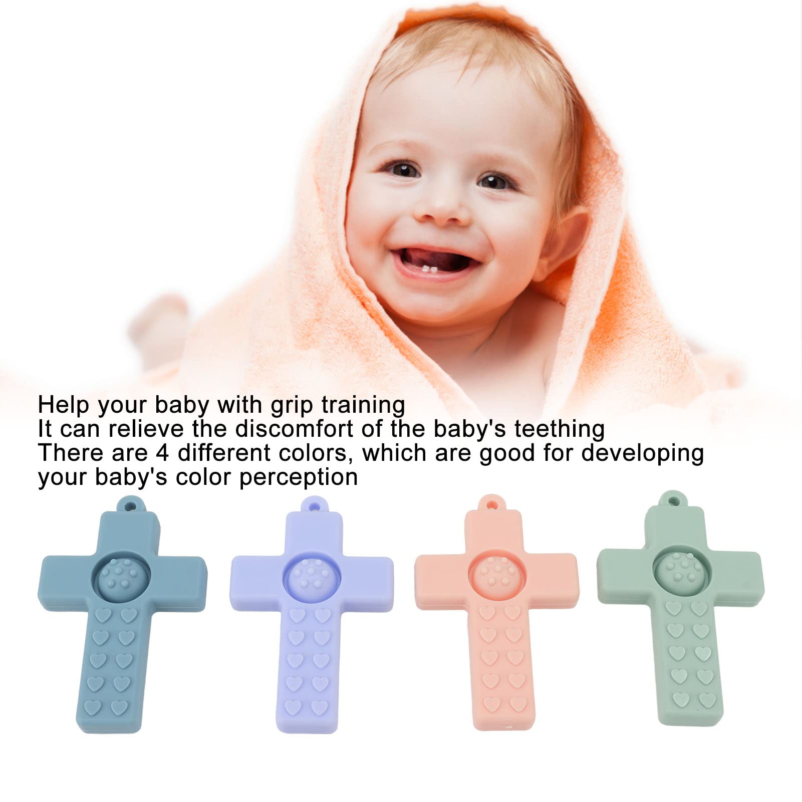 Hztyyier food-grade silicone ensures a safe teething material for infants.