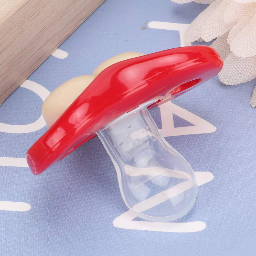 Hztyyier red lip motif pacifier engages infants during playtime