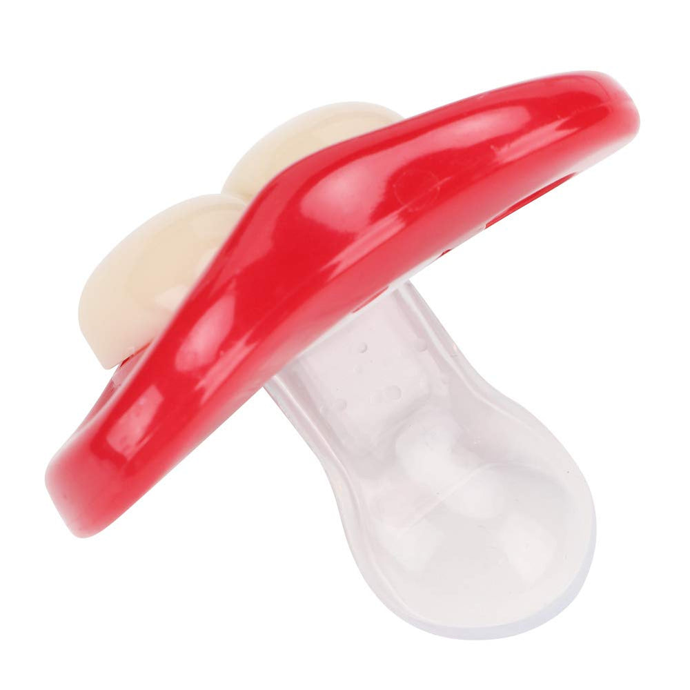 Hztyyier silicone pacifier with teeth design emphasizes baby-friendly chew surface