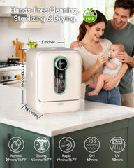 IAGREEA bottle washer built-in water tank enables cordless operation.