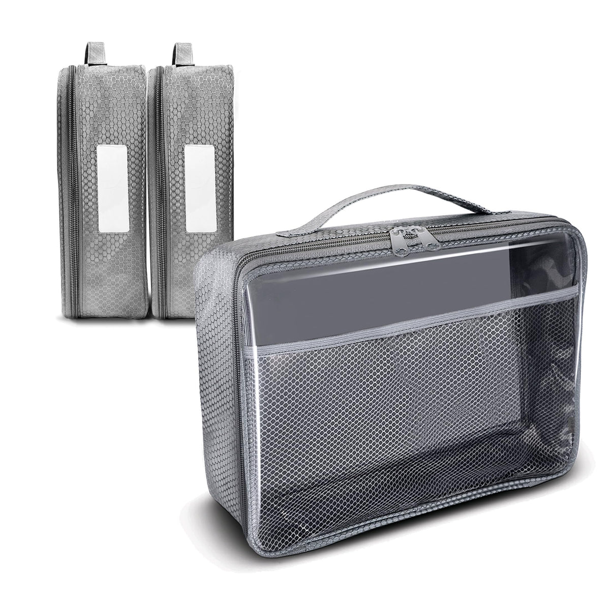 IAMRU toy storage bag large grey 3-pack keeps toys organized for car trips