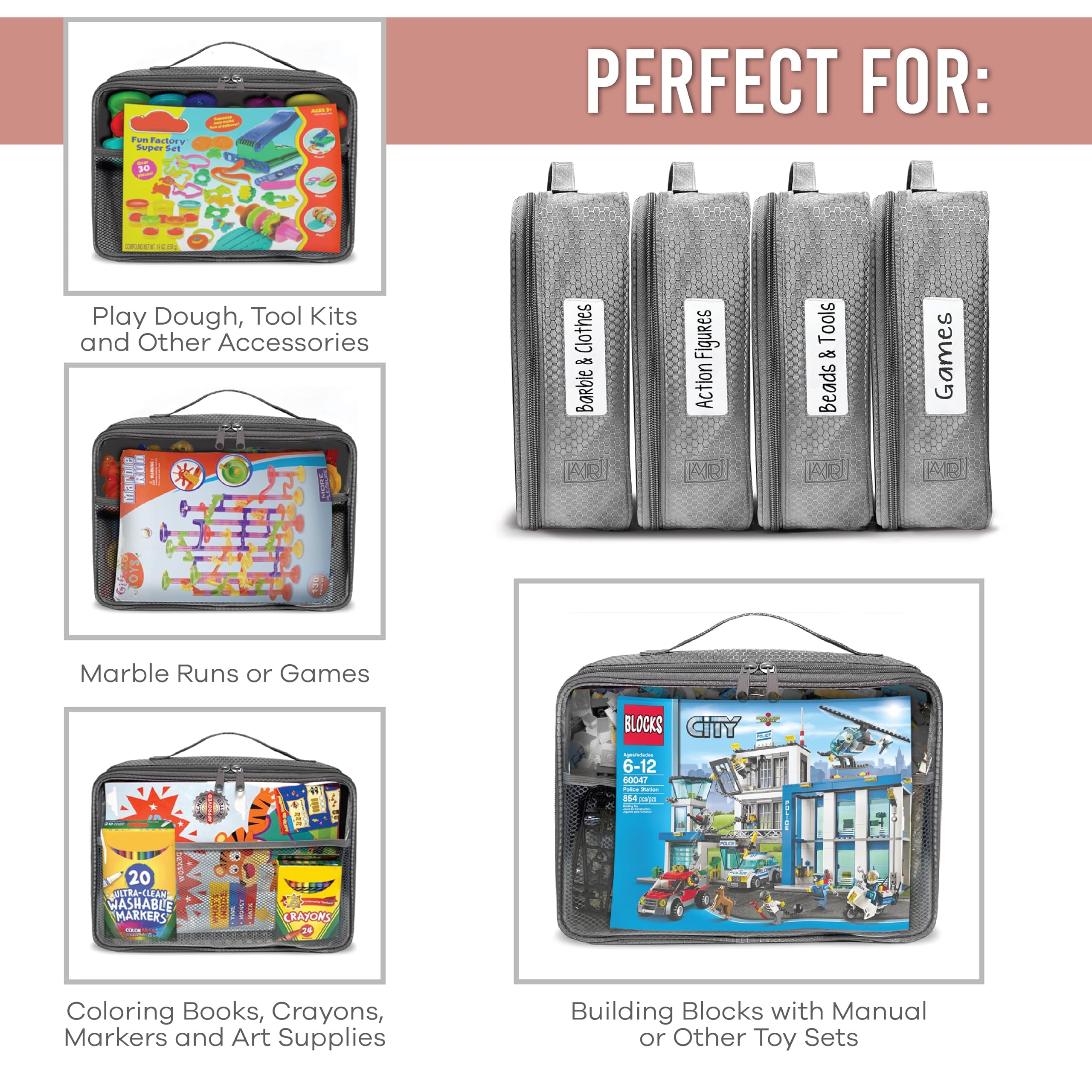 IAMRU toy storage bag collapsible design saves space when not in use