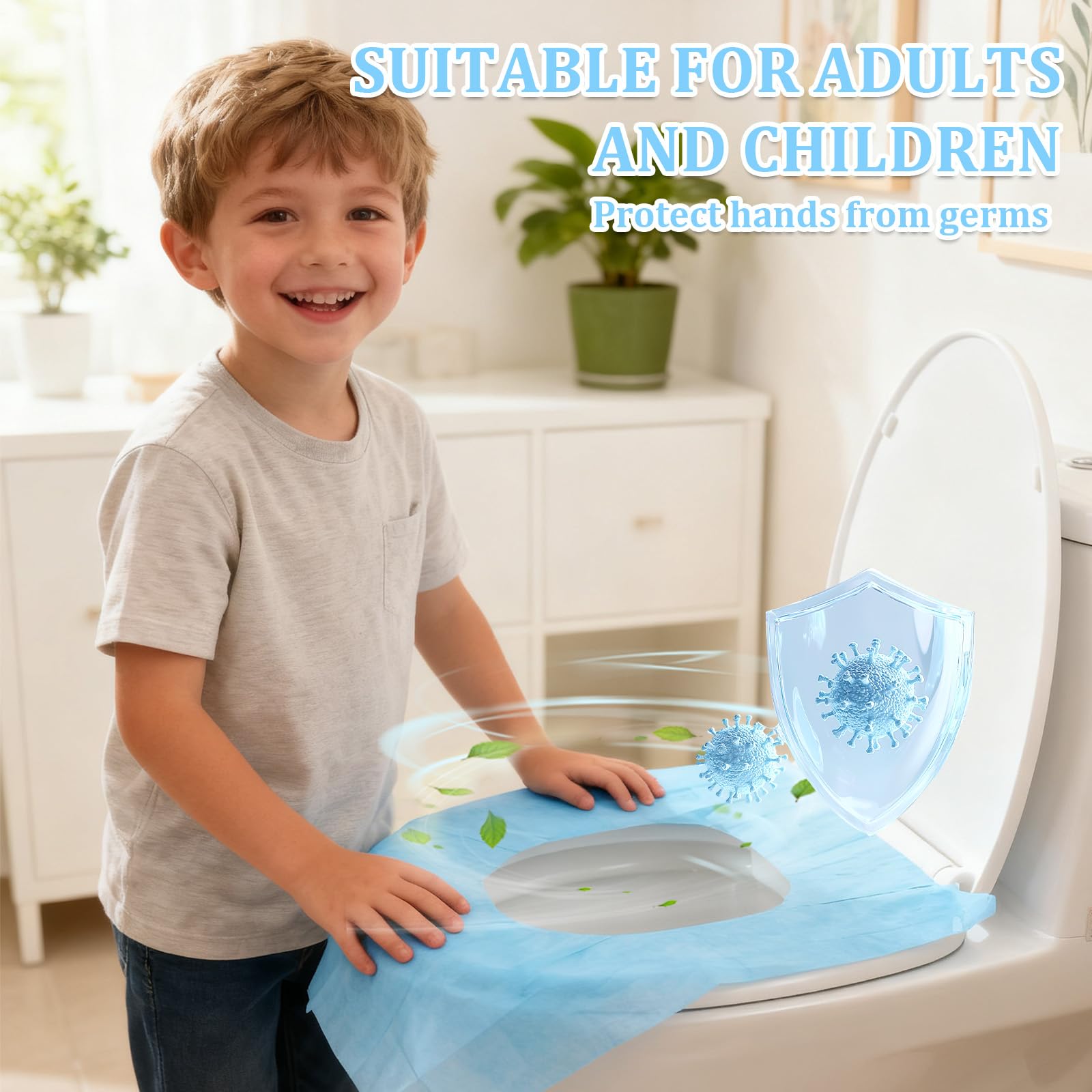 IANFAN blue seat shields ideal for public restrooms