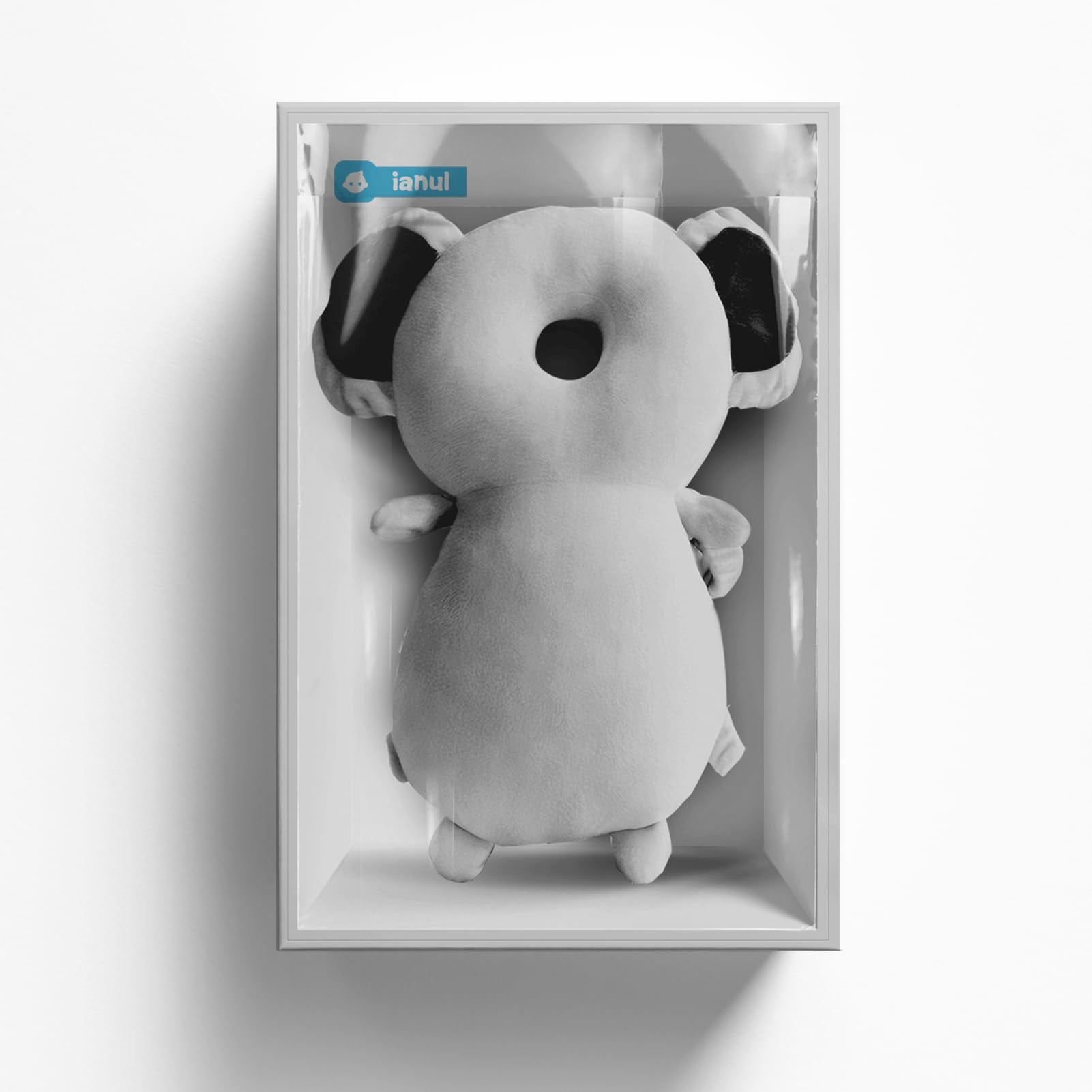 Ianul Koala head protector backpack front view shows compact safety design for toddlers.