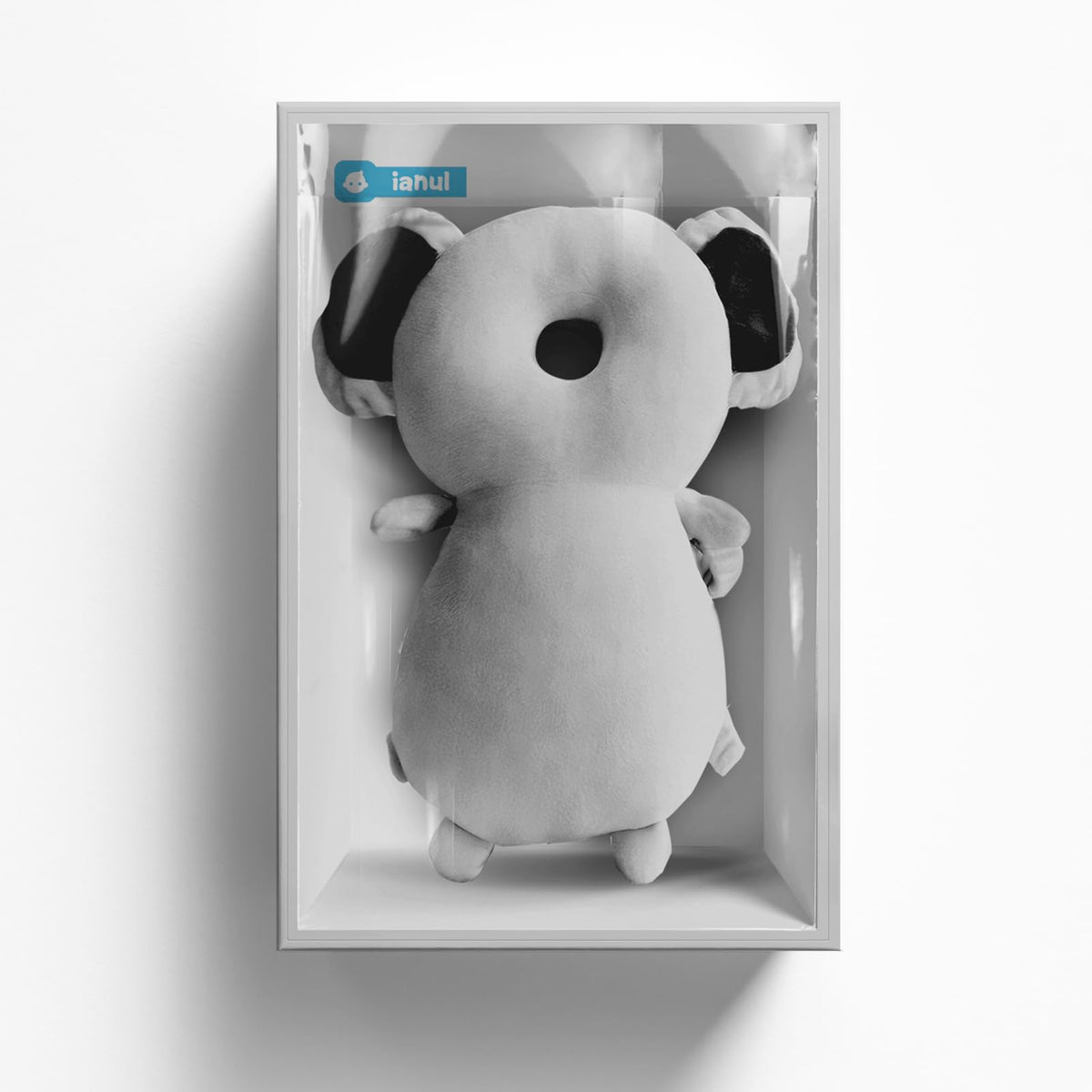 Ianul Koala head protector backpack front view shows compact safety design for toddlers.