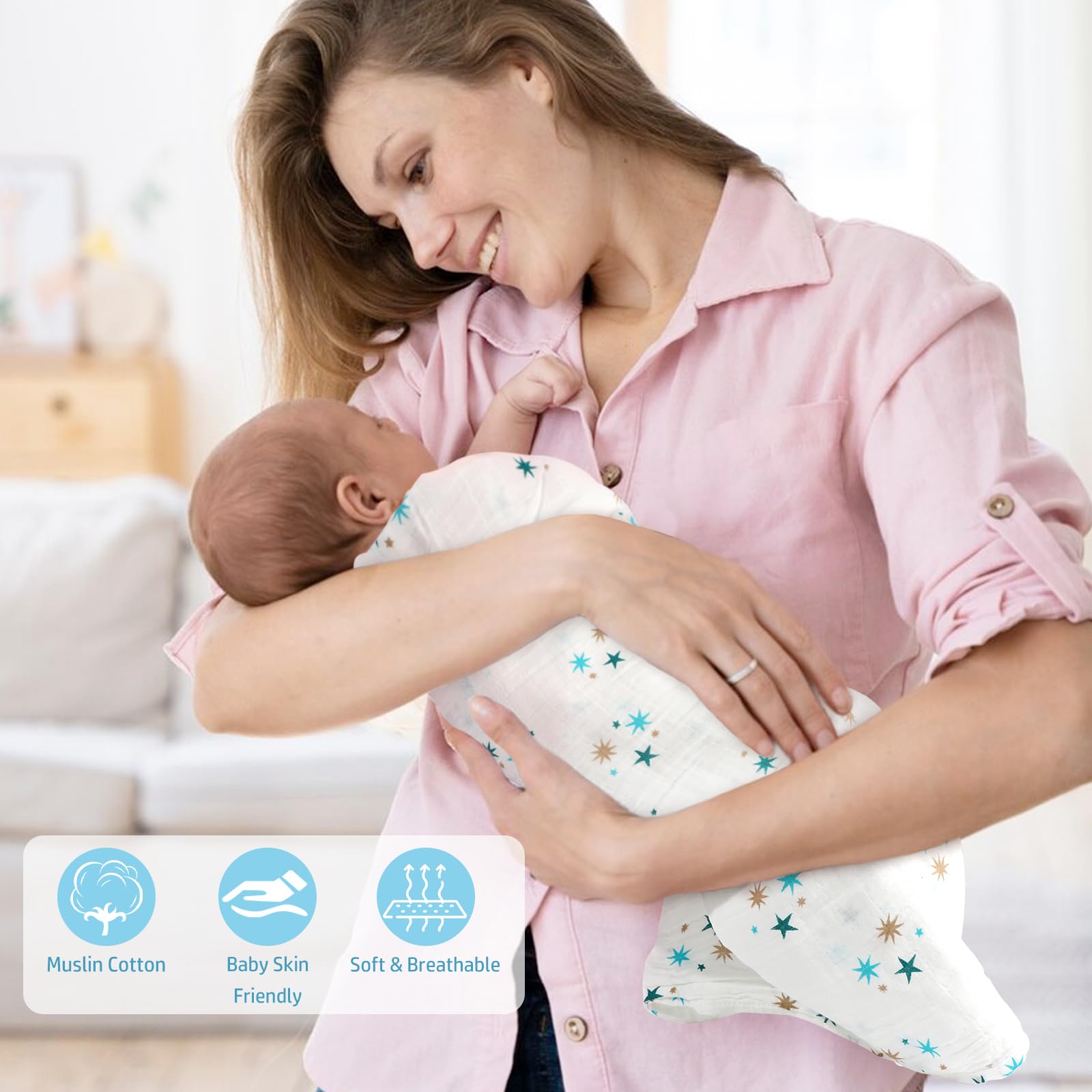 iaovueby baby swaddle blanket provides cozy wrapping and versatile uses