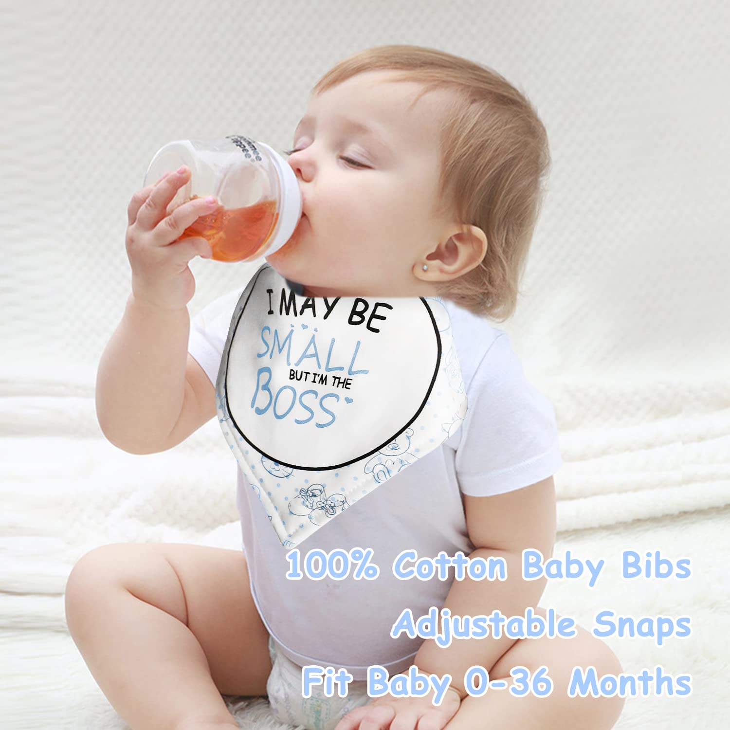 iAOVUEBY funny baby bibs for everyday wear