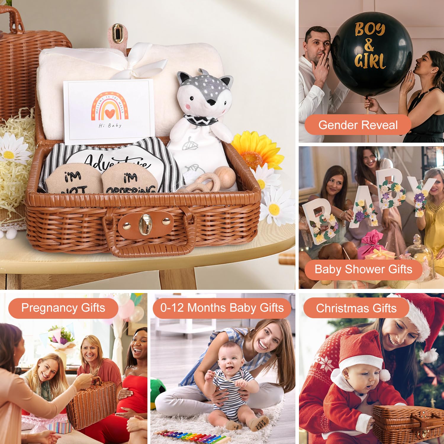 iAOVUEBY greeting card for a new baby gift set presentation