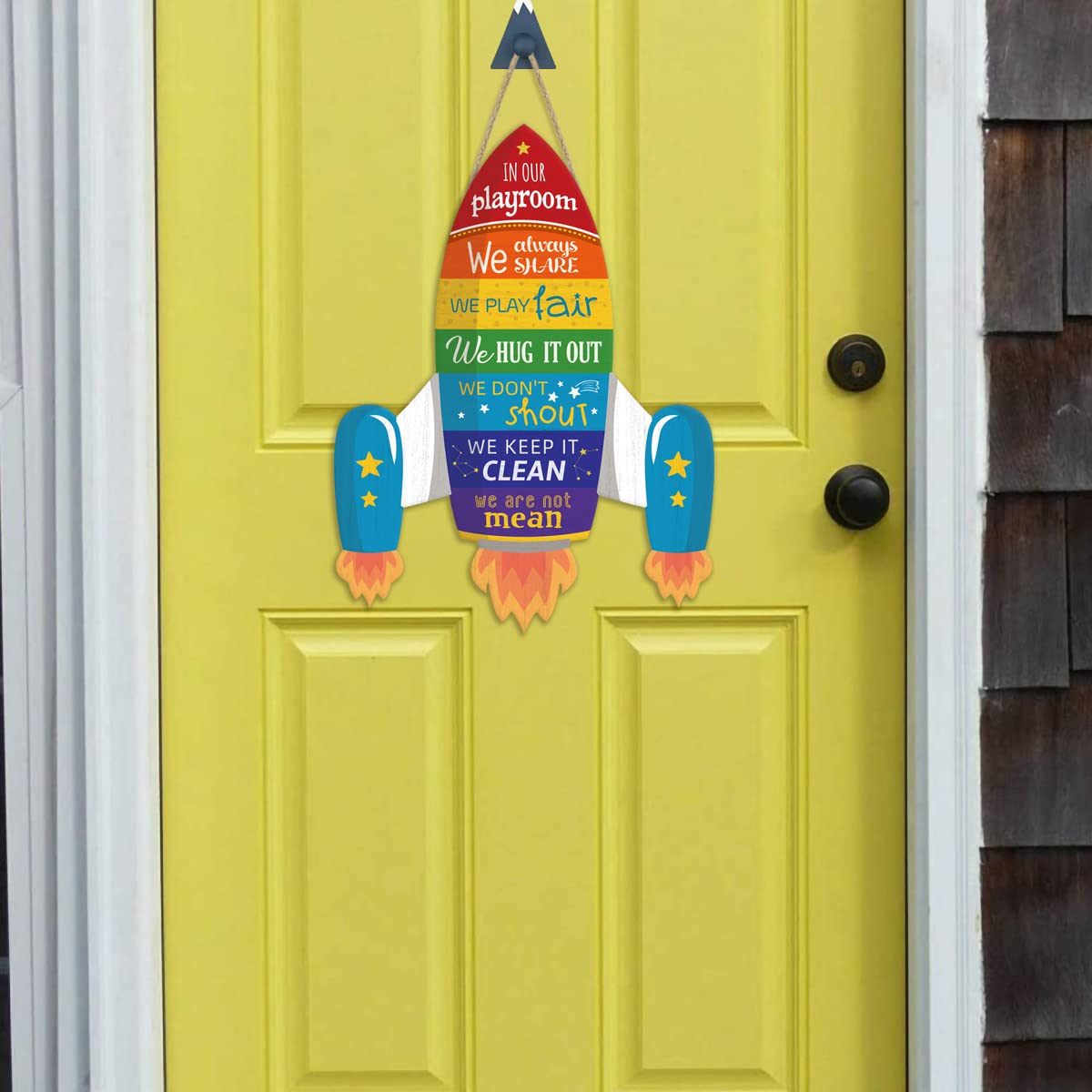 IARTTOP Durable MDF with bright colors creates a welcoming playroom focal point.