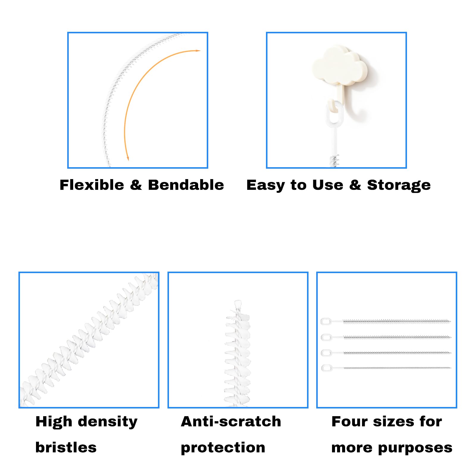 IAXSEE 8mm straw brush handles larger straws and tumblers.