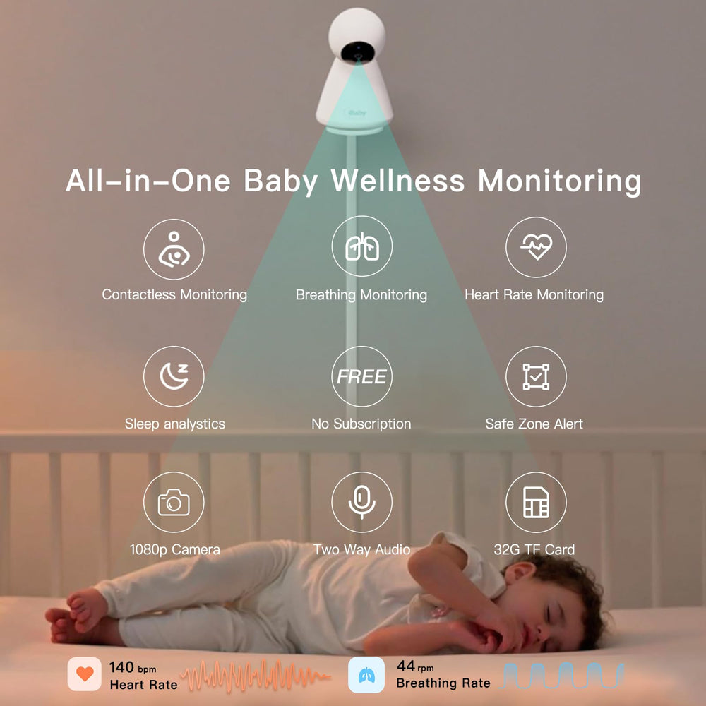 iBaby i20 heart-rate monitor in use with no wearable