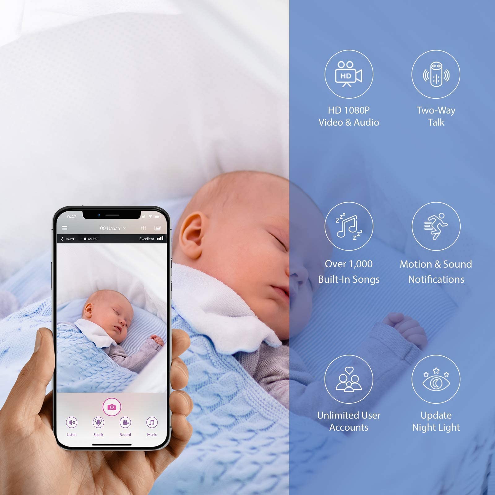 iBaby M2C wall mount kit showcases flexible placement