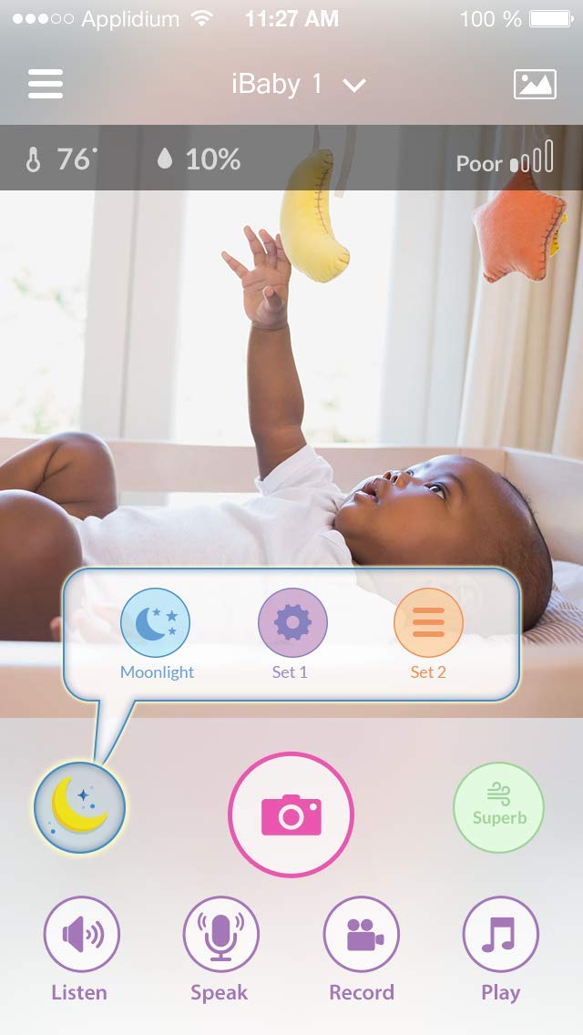 iBaby M7 multi user access allows family members to watch together