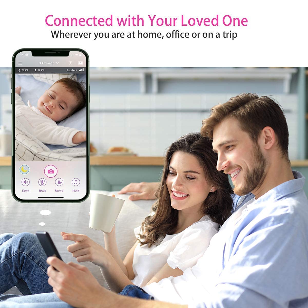 iBaby M8 pan tilt coverage helps you track baby smoothly