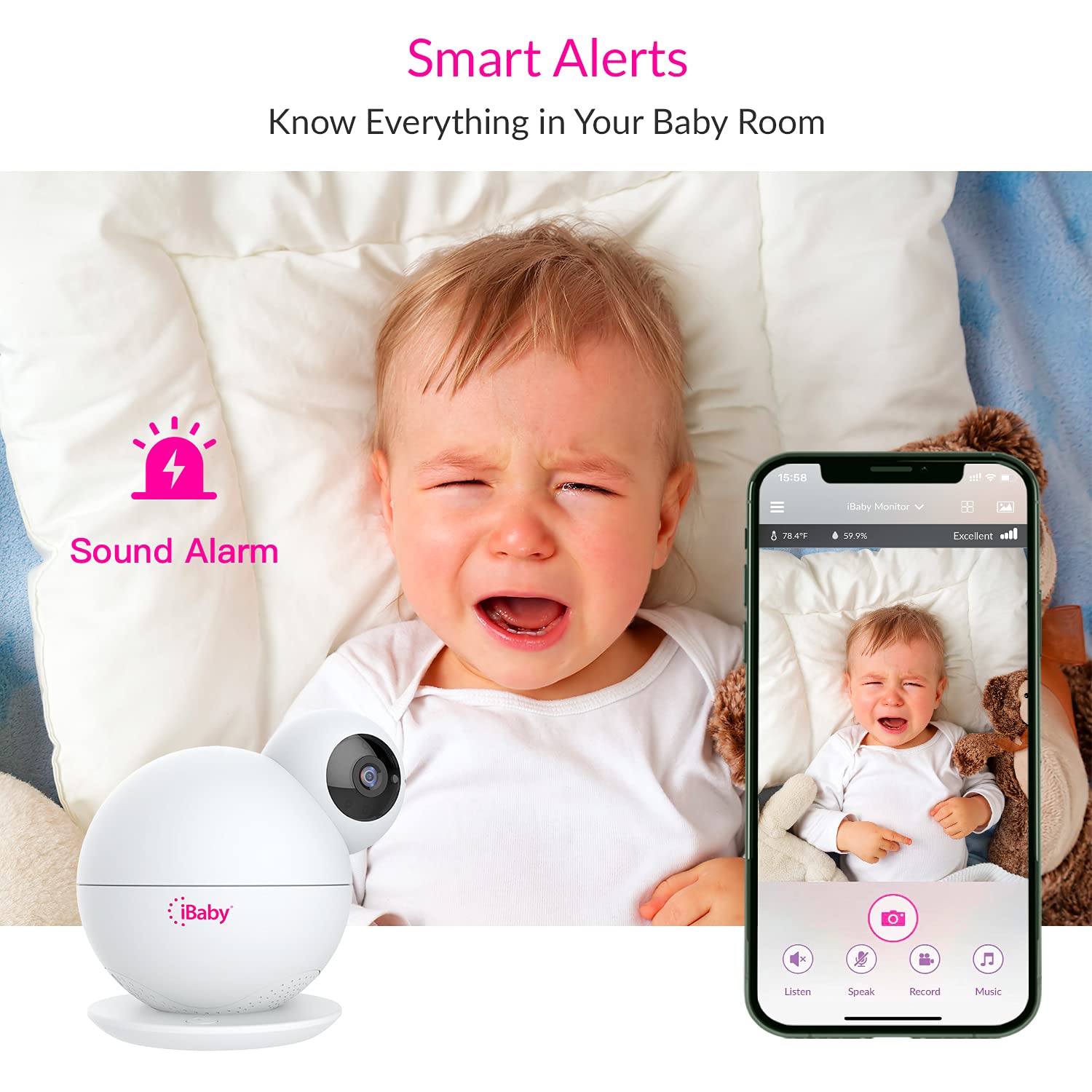 ibaby M8L temperature sensor helps monitor the nursery environment