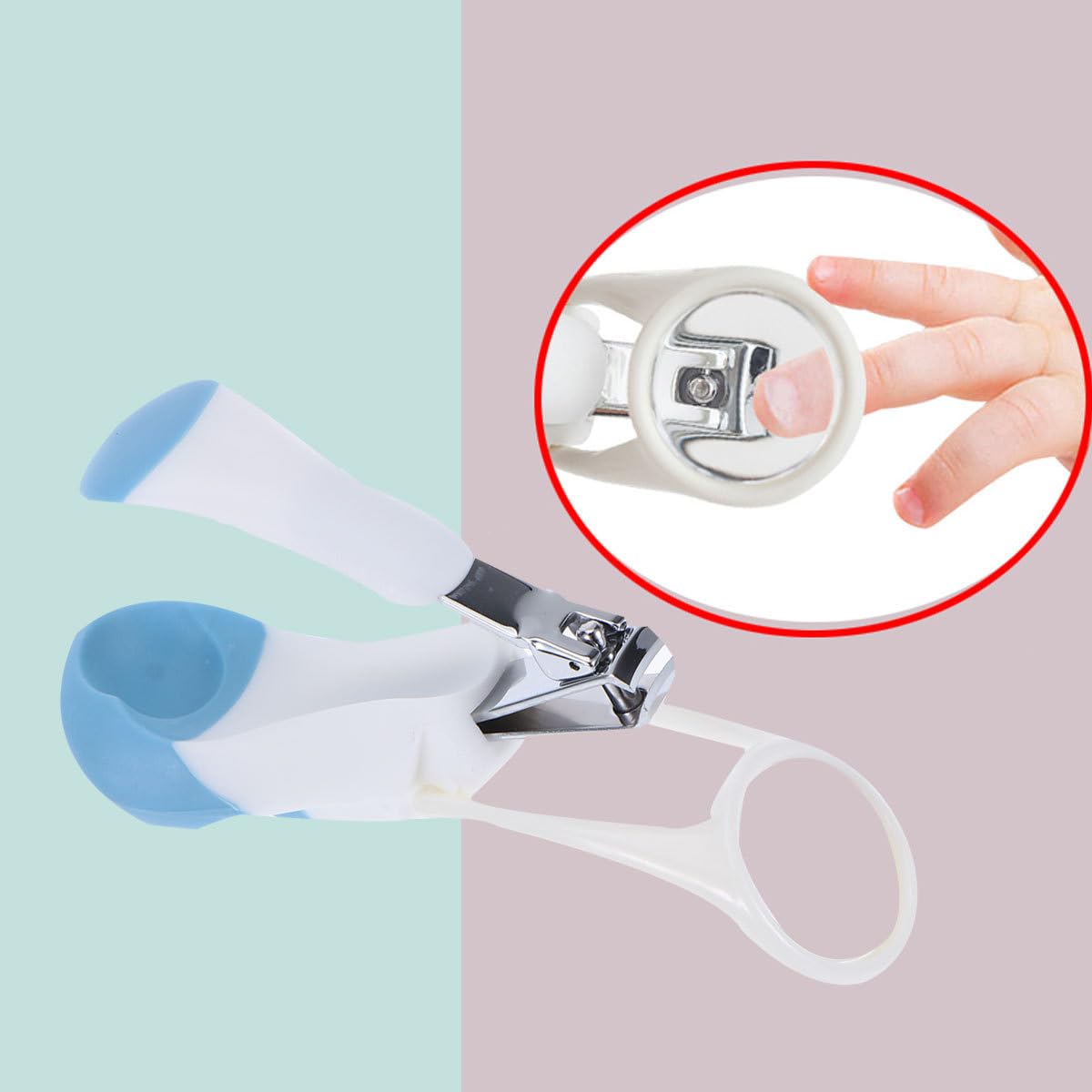 ibasenice nail clippers ergonomic handle ensures secure grip during trimming