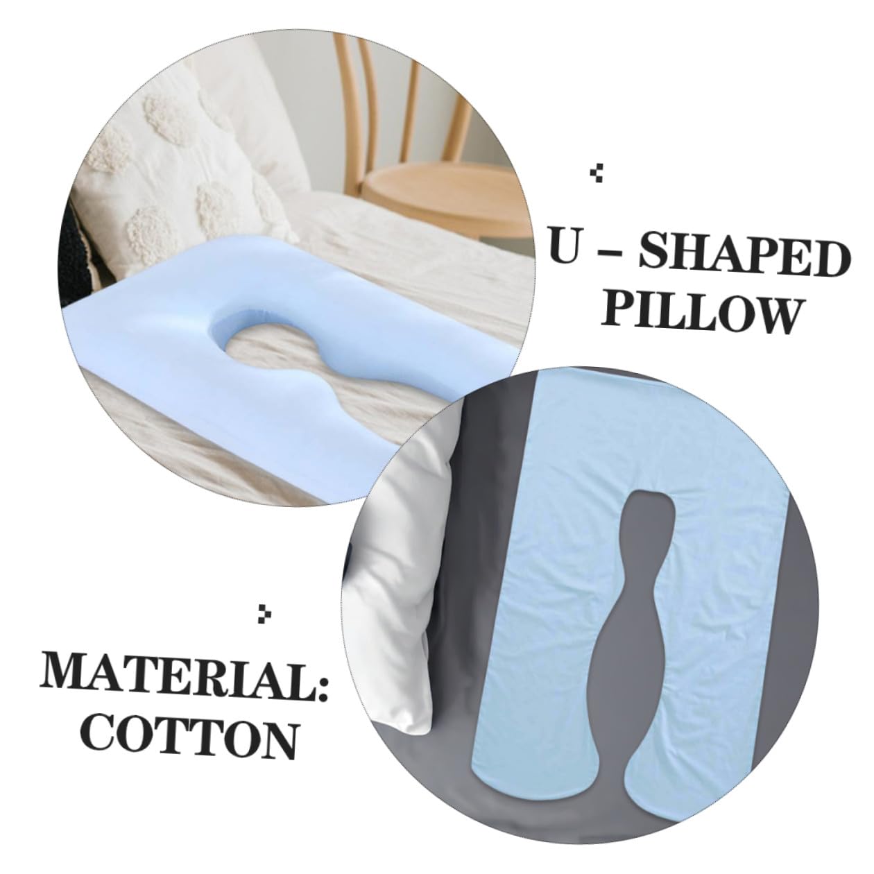 ibasenice U-shape pillow case fits most U-shape pillows for versatile use