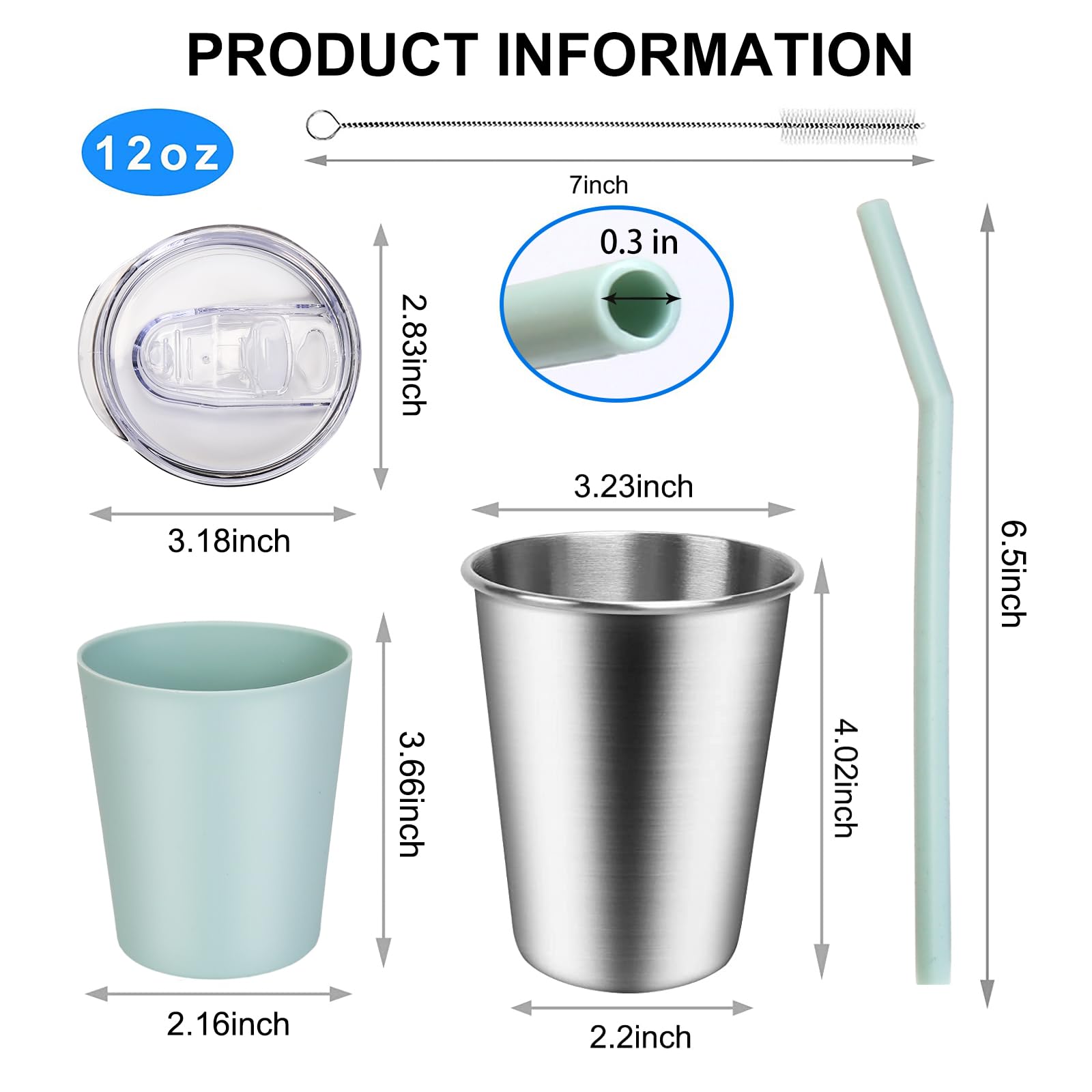 IBEIYO eco-friendly 304 stainless steel cup stands up to daily use.