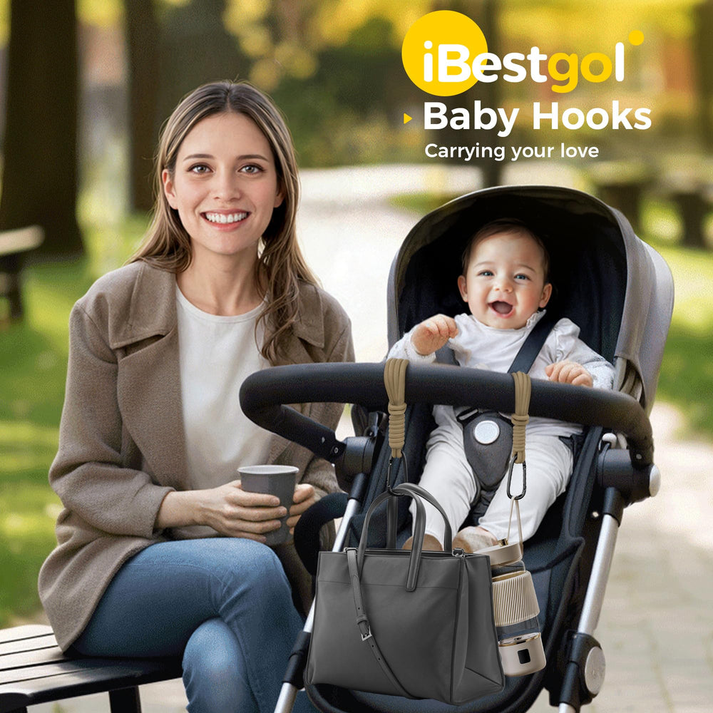 iBestgol strap-system with nylon straps stabilizes items on handlebars.