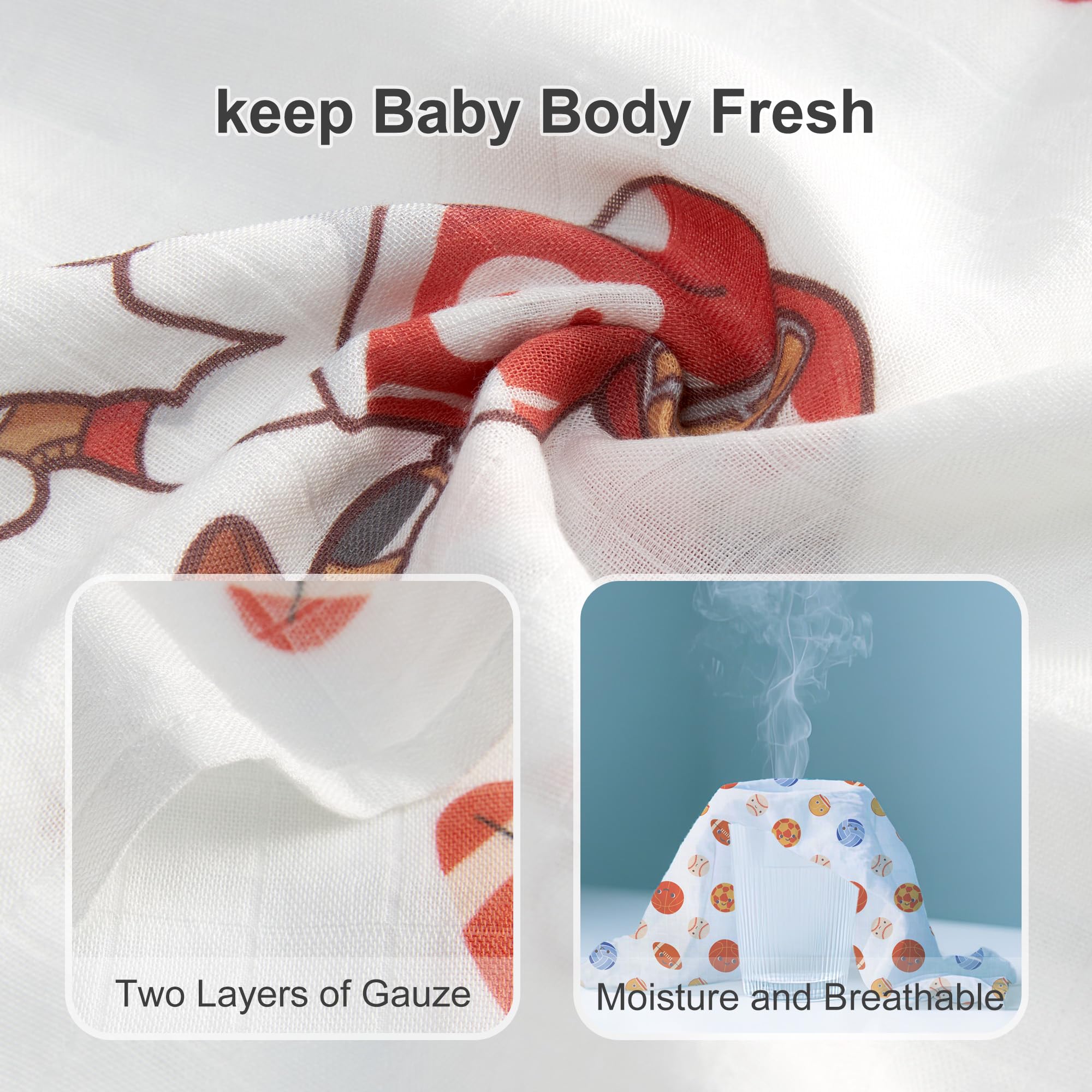 IBESTOPIA 4-pack swaddle set ideal for on-the-go and home use