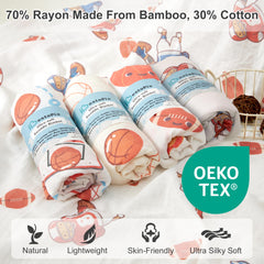 IBESTOPIA baby swaddled snugly for calm sleep and secure feeling