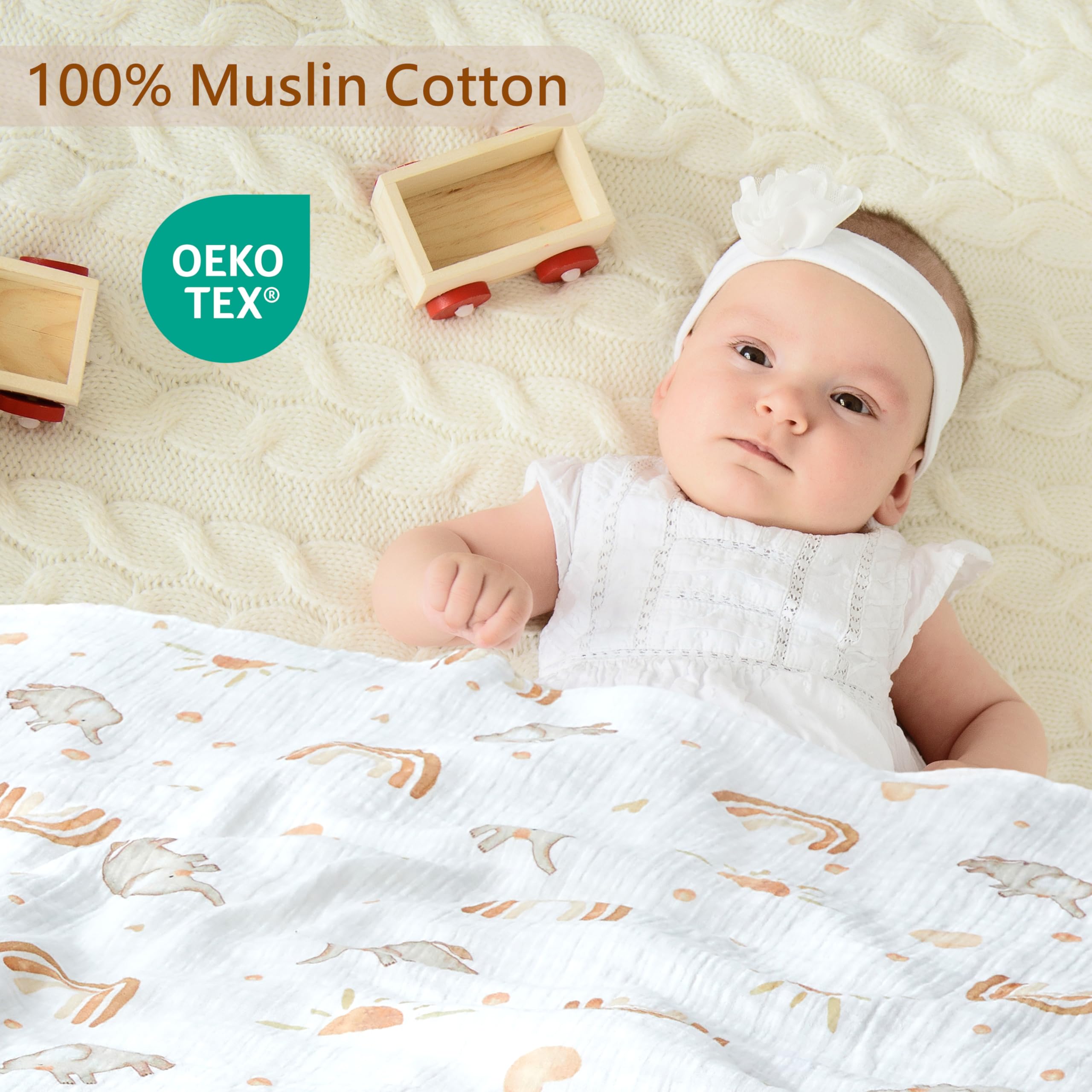 IBESTOPIA easy-care machine-washable stitching promises lasting prints and softening with wash