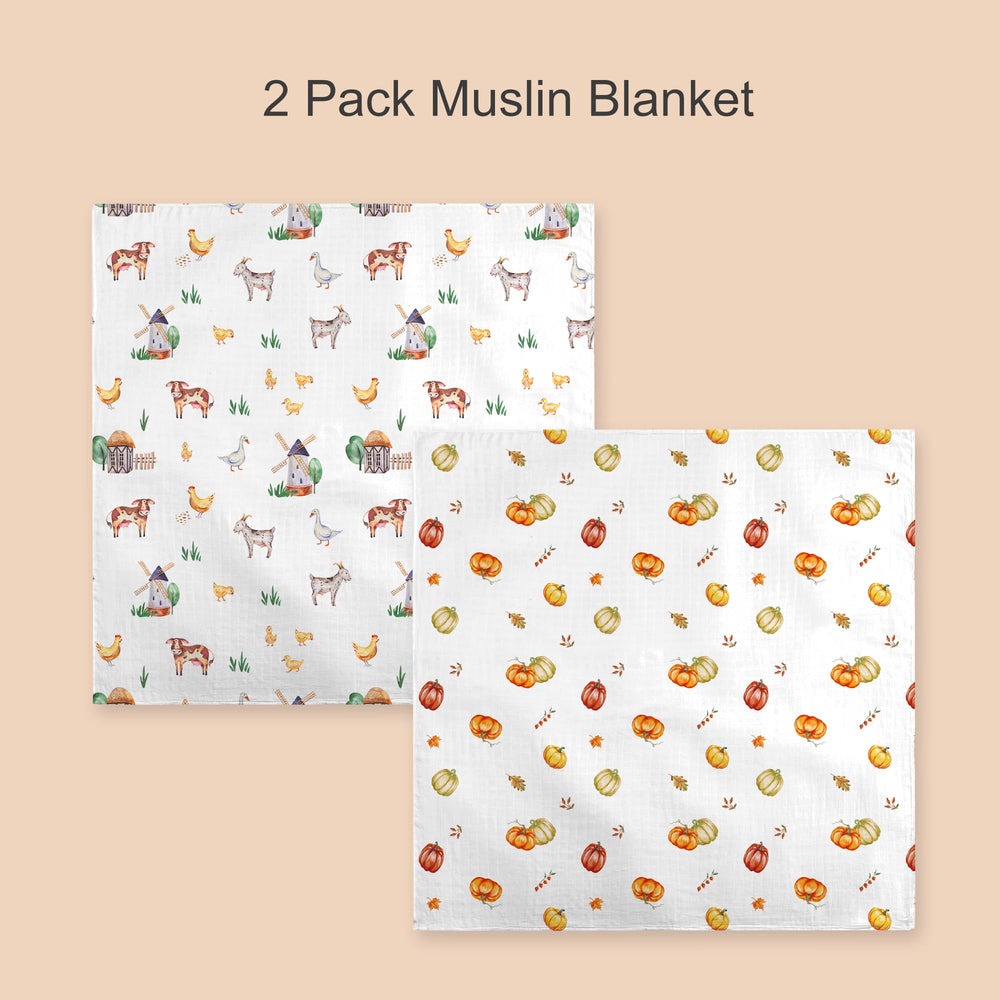 IBESTOPIA pumpkin patch swaddle with soft, temperature-friendly coverage