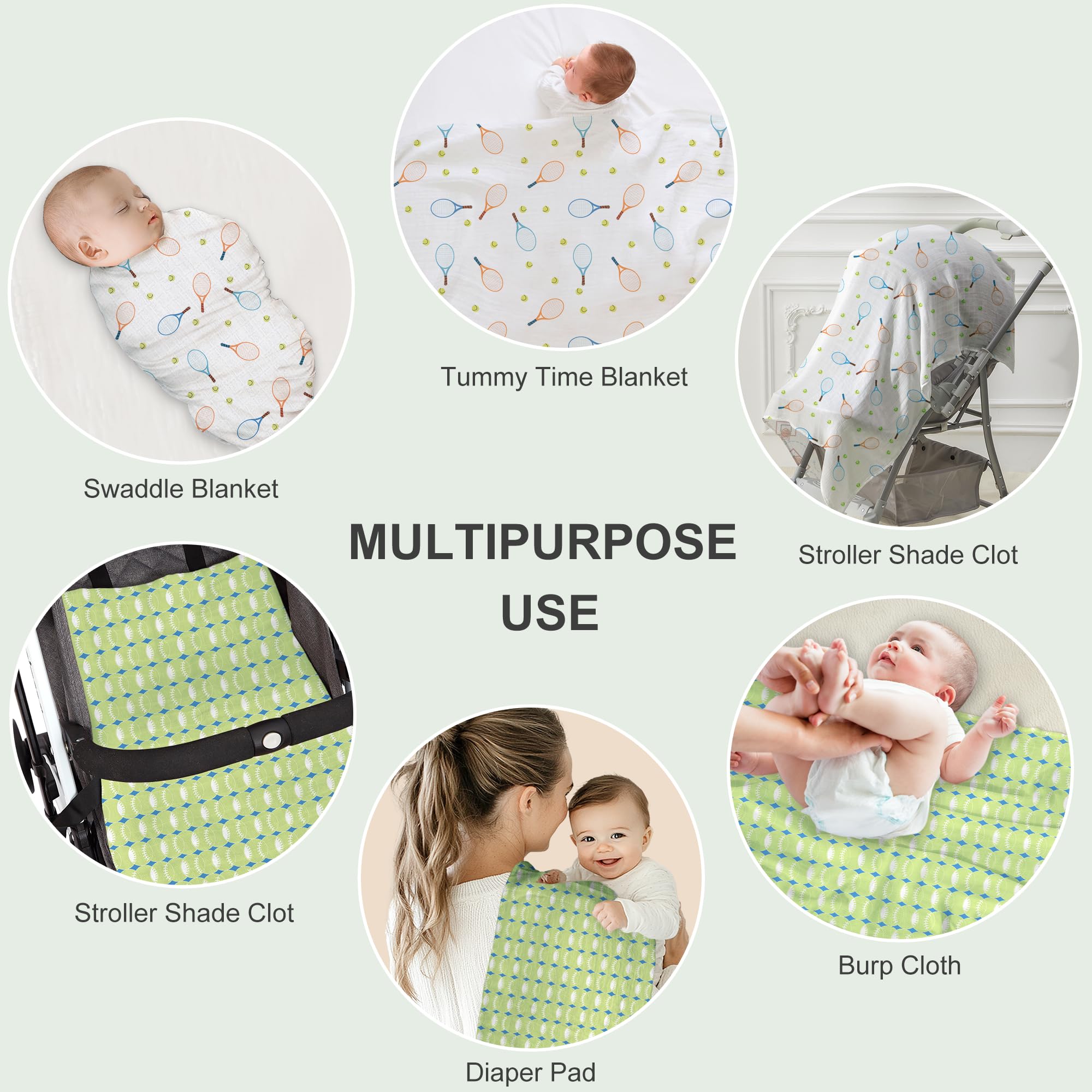 IBESTOPIA soft-bamboo-cotton-swaddle feels gentle on delicate baby skin.