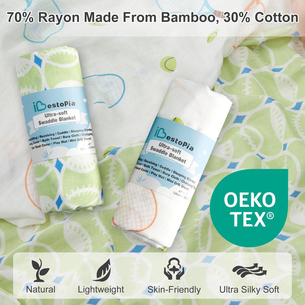 IBESTOPIA 2-pack-swaddle-set provides quick on-the-go coverage for busy parents.