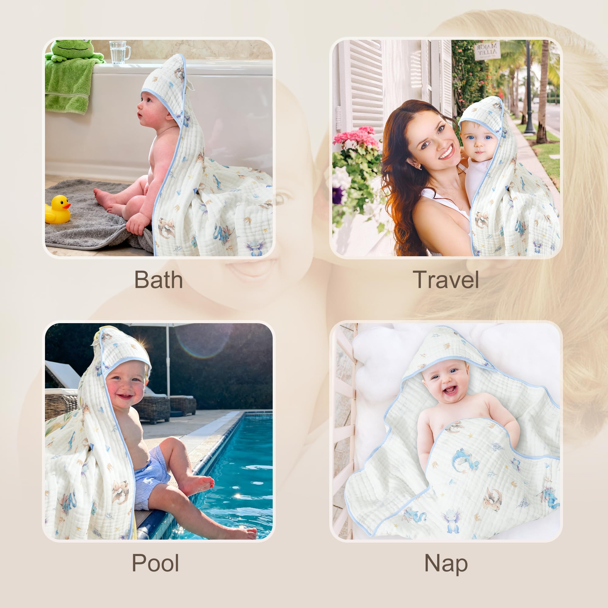 IBESTOPIA wash mitts pair completes bath time with gentle scrubbing.