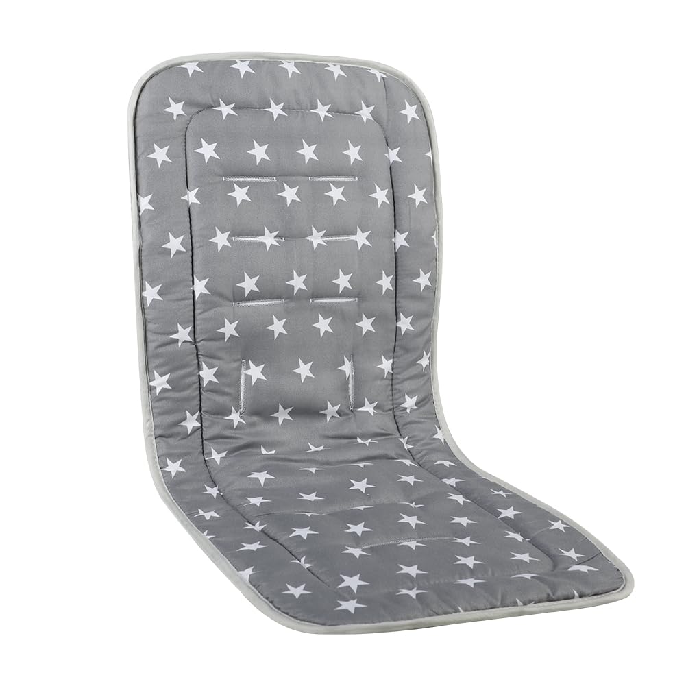 Ibluelover stroller seat liner easy install with ten slip holes stays secure.