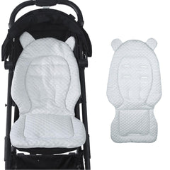 Ibluelover stroller seat liner gray front view showing universal fit for most strollers