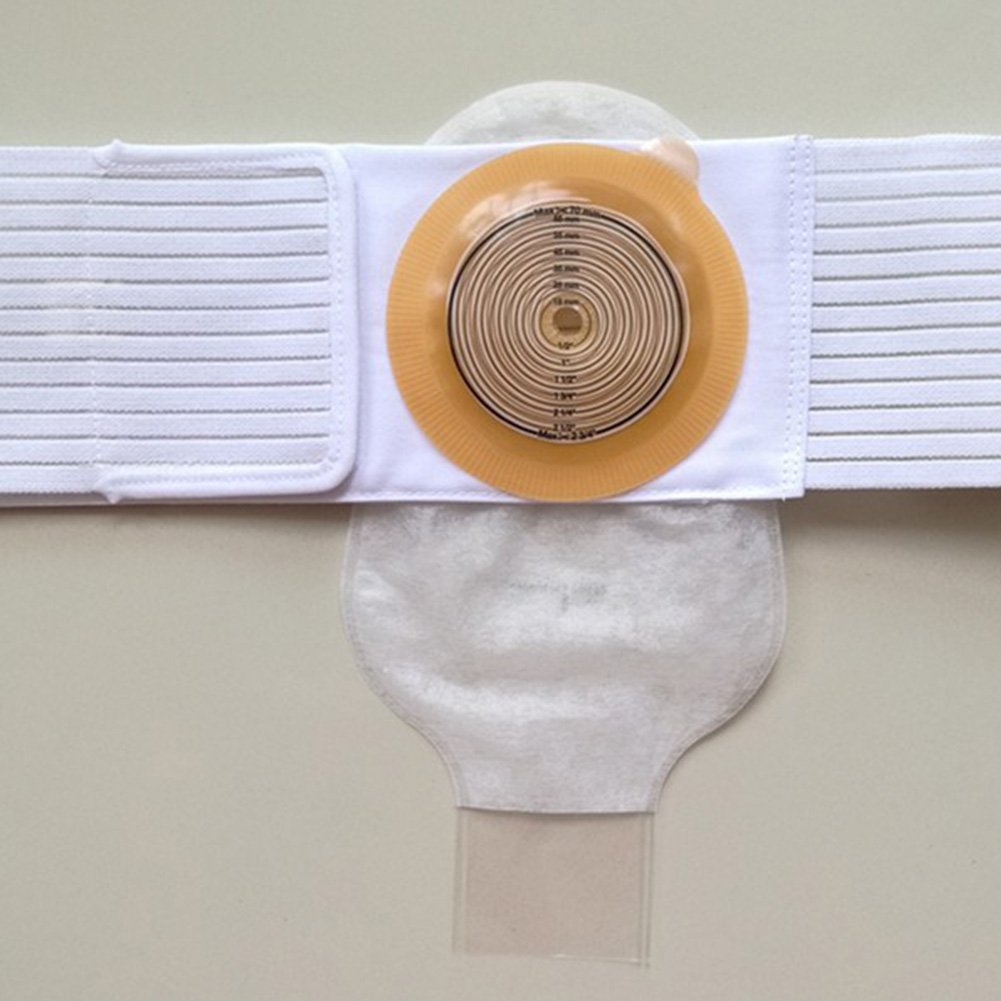 Ibnotuiy ostomy belt breathable fabric highlights adjustable size options for secure fit.