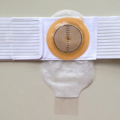 Ibnotuiy ostomy belt breathable fabric highlights adjustable size options for secure fit.