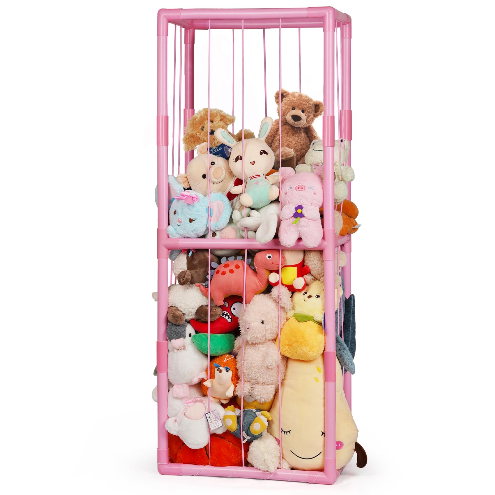 Ibnotuiy stuffed animal zoo pink base keeps nursery toys organized