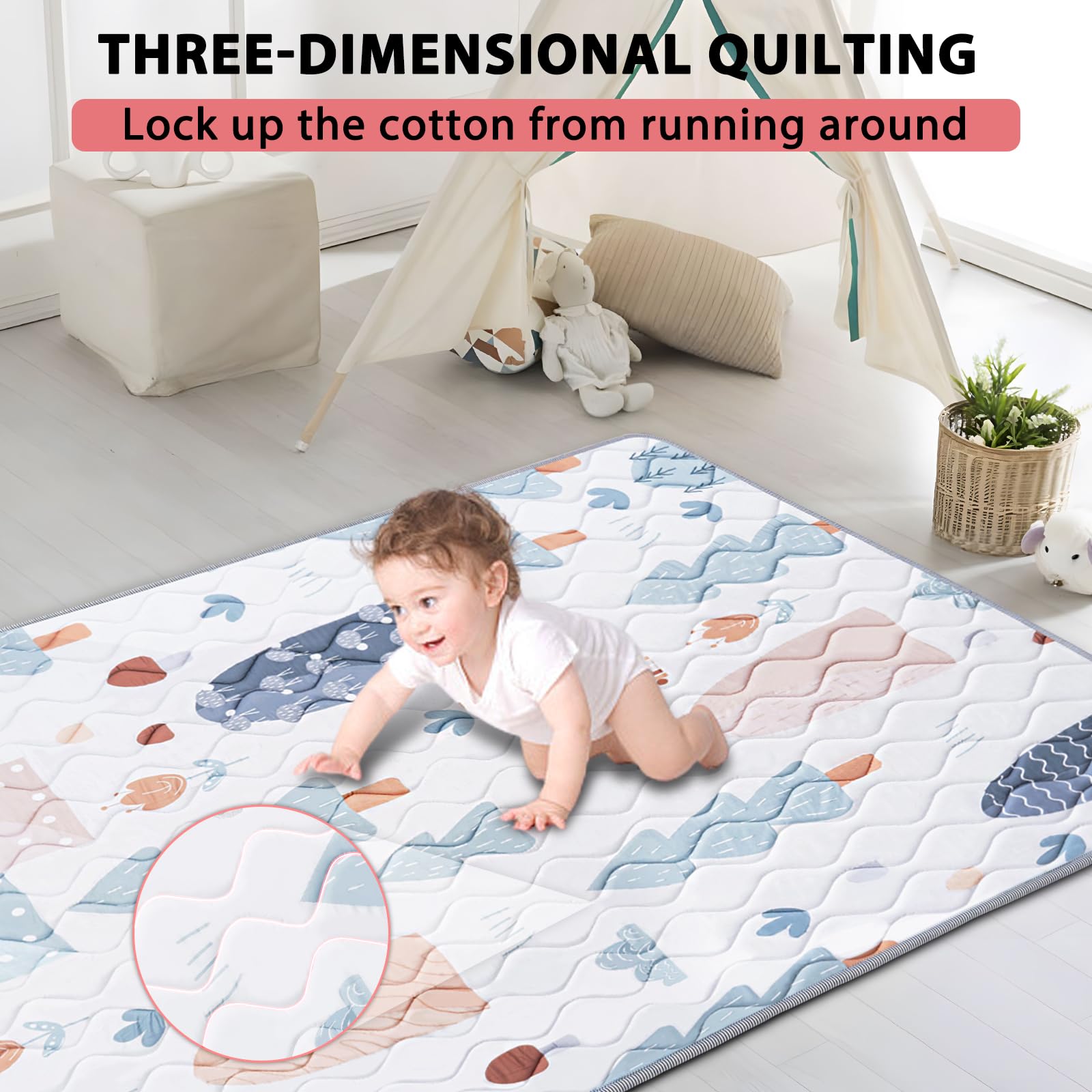 IBVIVIC baby play mat with educational colors and patterns for recognition