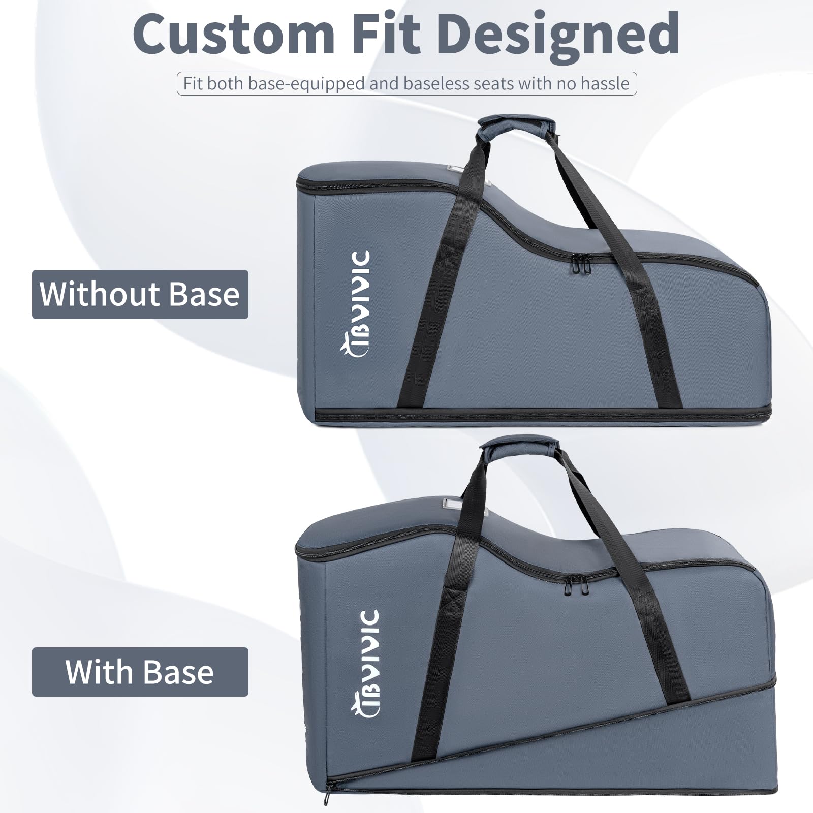 Close-up of 900D fabric on IBVIVIC car seat travel bag