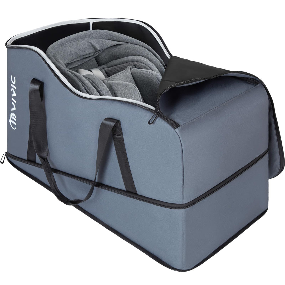 IBVIVIC car seat travel bag in grey fitting UPPAbaby Aria and Mesa for travel