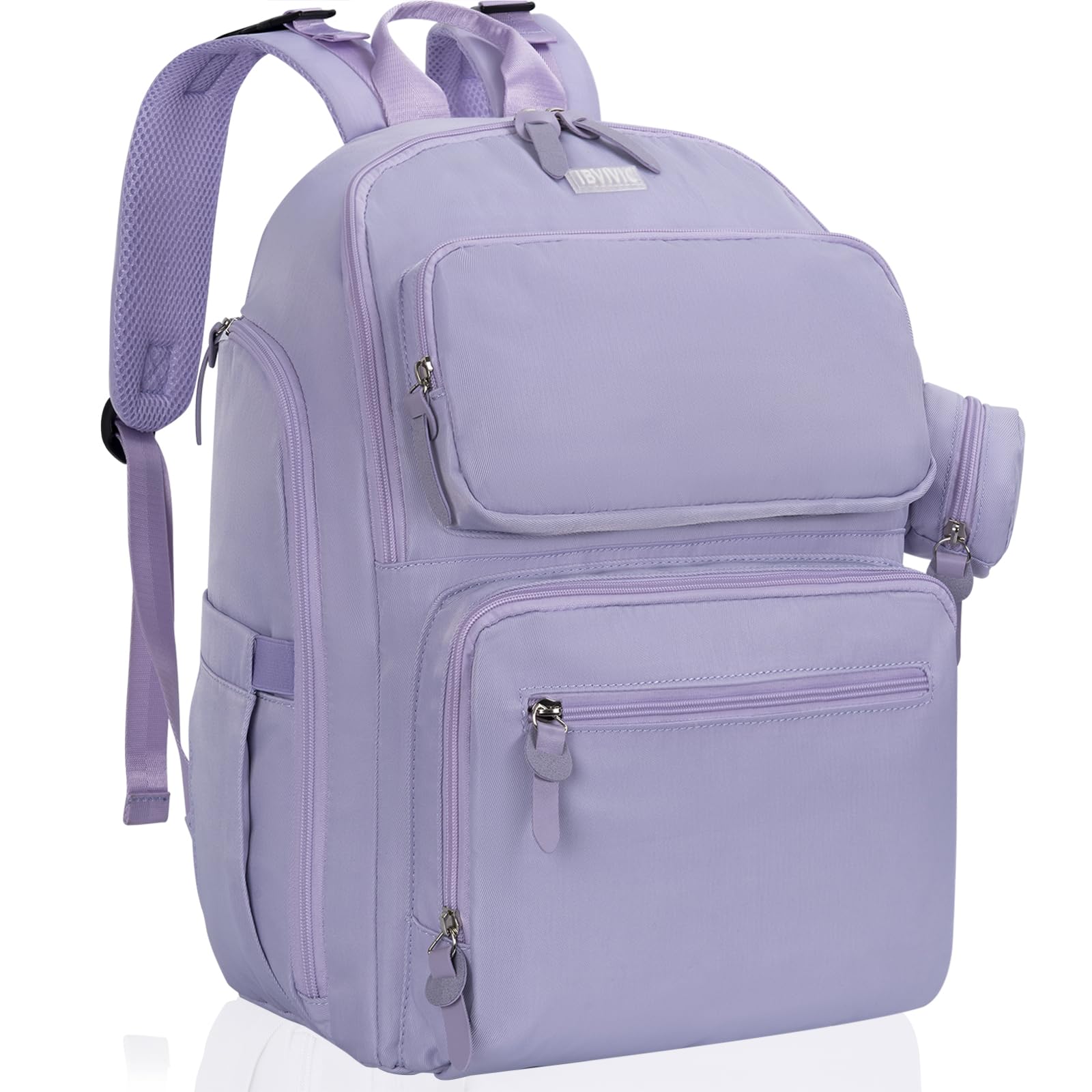 IBVIVIC diaper bag front view showing generous capacity for daily essentials.