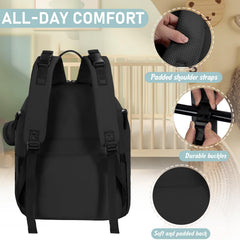 IBVIVIC diaper bag with insulated pockets preserves bottle temperature during outings.