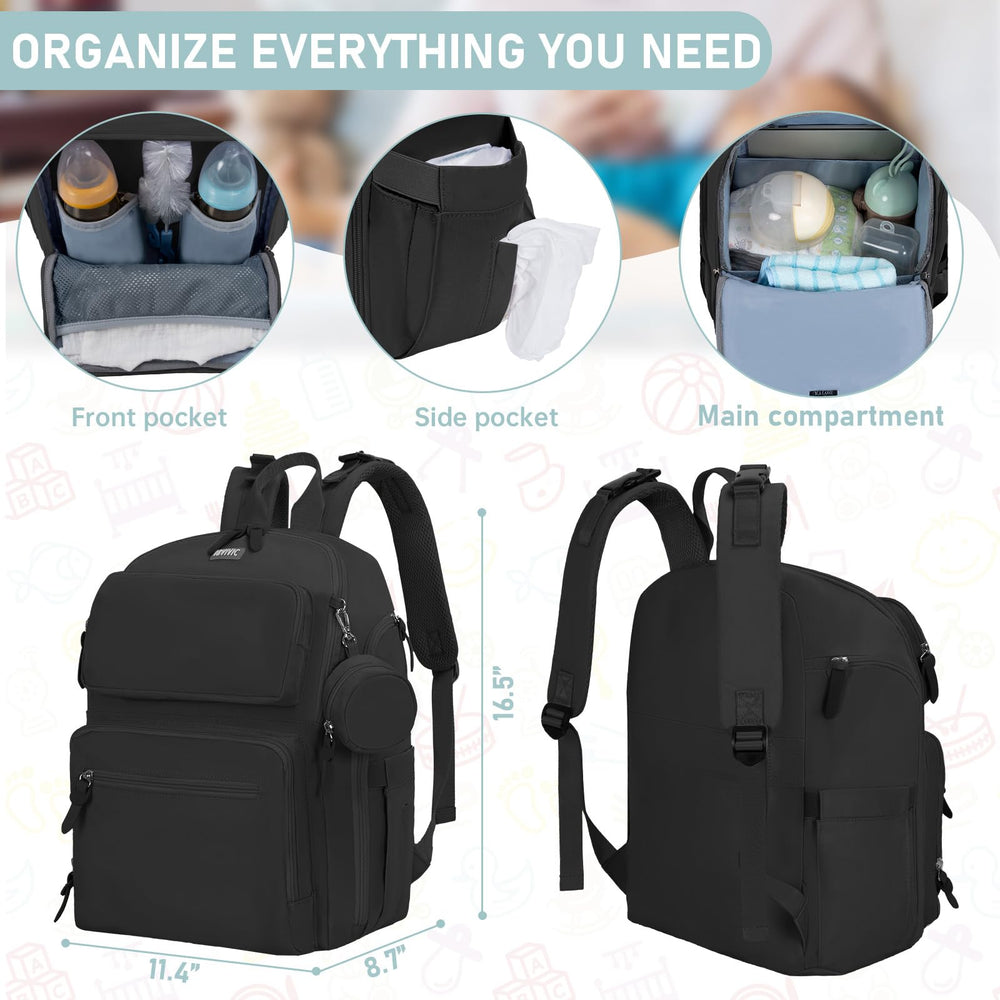 IBVIVIC diaper bag laptop pocket keeps devices safe while parenting trips.