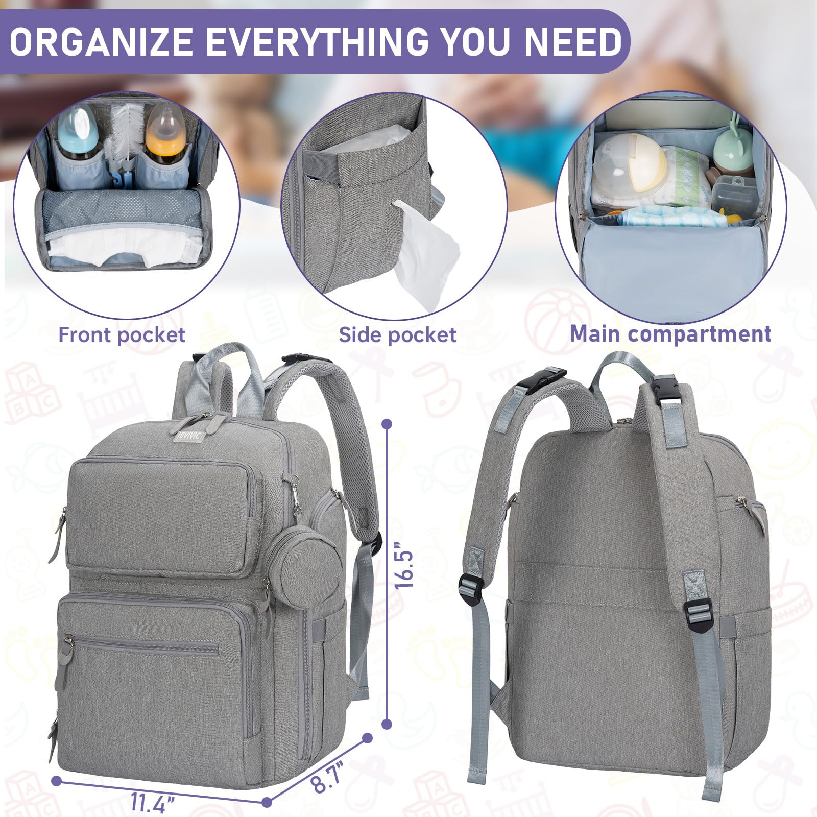 IBVIVIC laptop pocket for easy on-the-go work tasks.