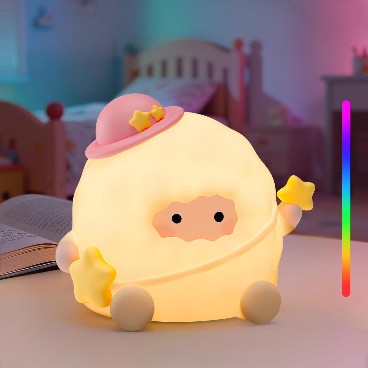 ICARER FAMILY baby night light with touch panel for easy bedtime control