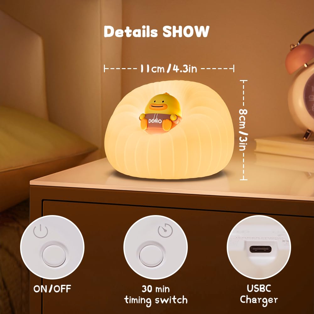 ICARER FAMILY LED bedside lamp provides a gentle, energy-efficient glow for toddlers.