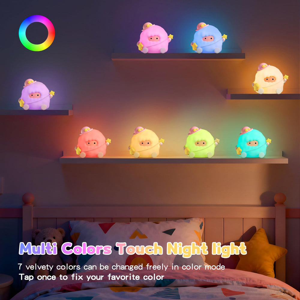 ICARER FAMILY nursery lamp with dimmable colors for gentle bedtime ambience