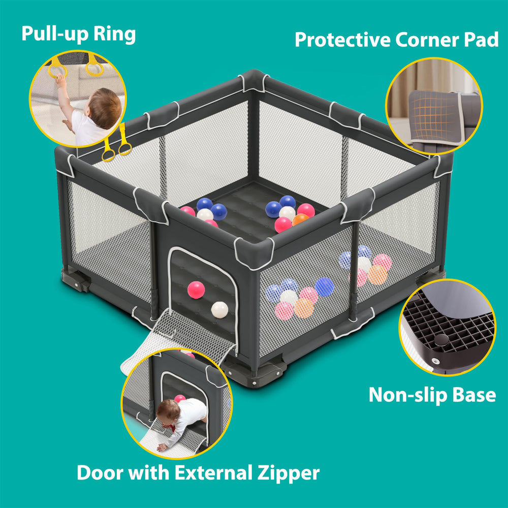 ICAREWAY removable play mat cushion simplifies cleaning and comfort.