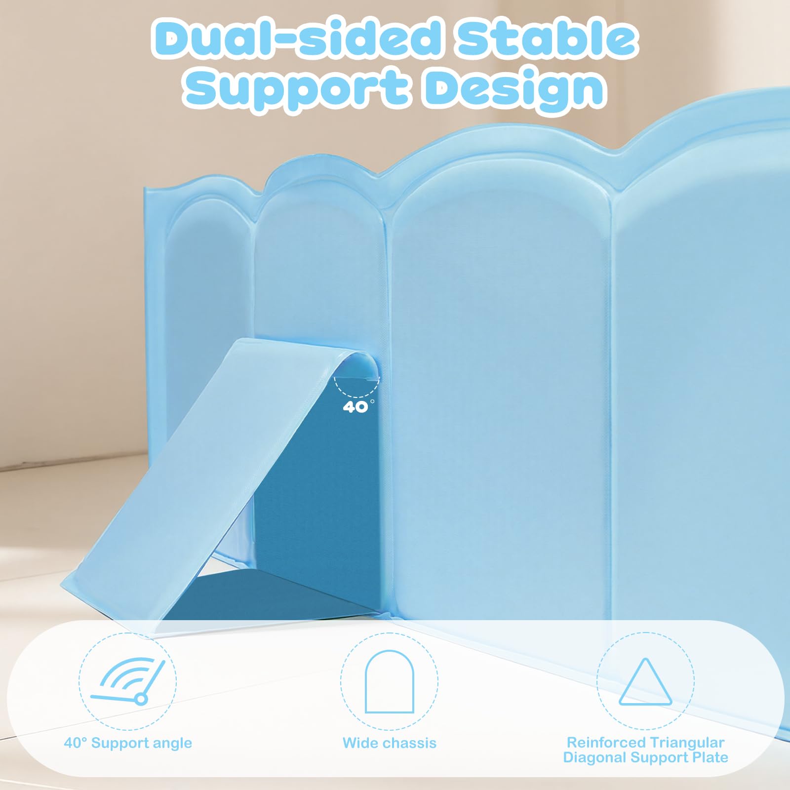 ICECTR portable baby bathtub folds flat for home, travel, or visiting relatives.