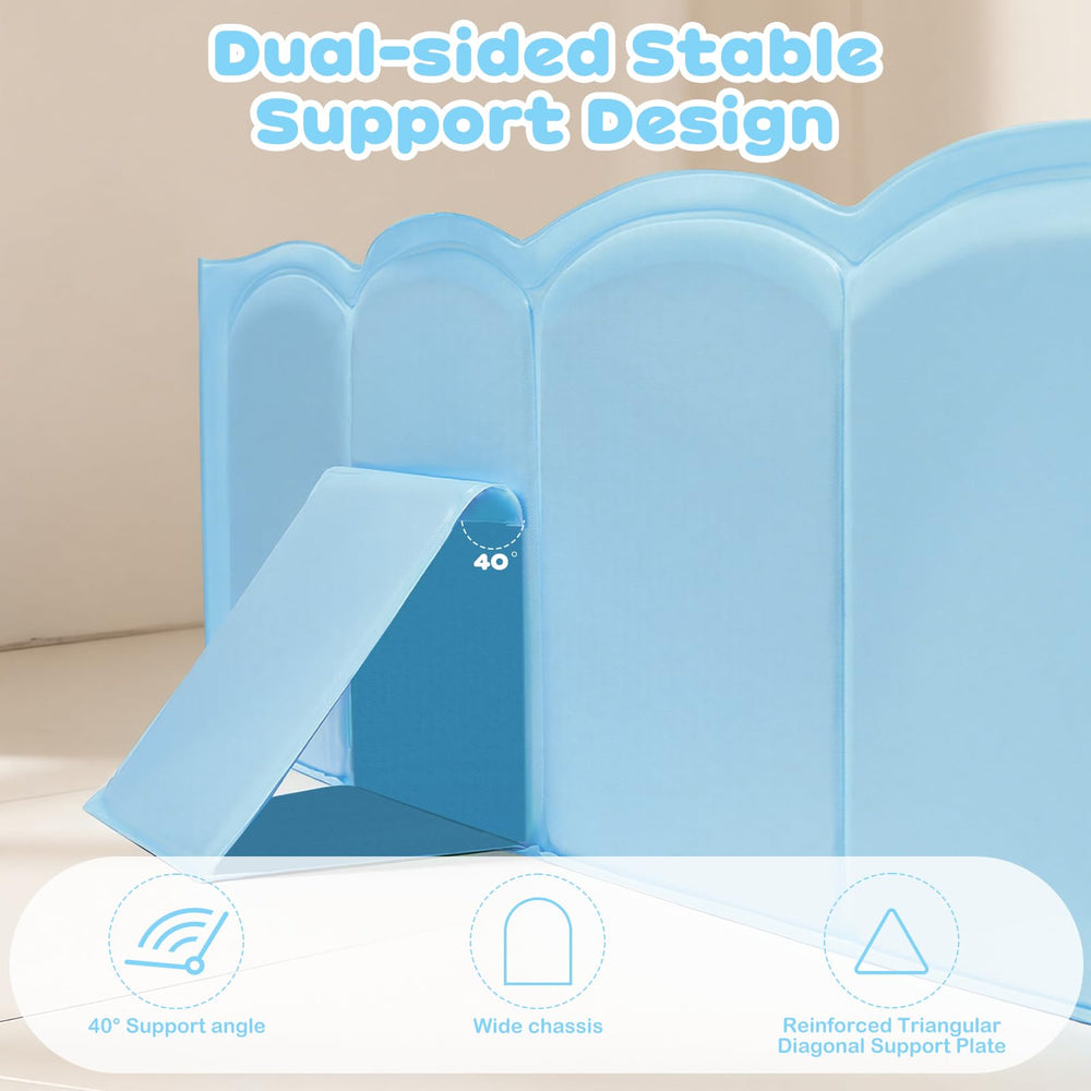 ICECTR portable baby bathtub folds flat for home, travel, or visiting relatives.