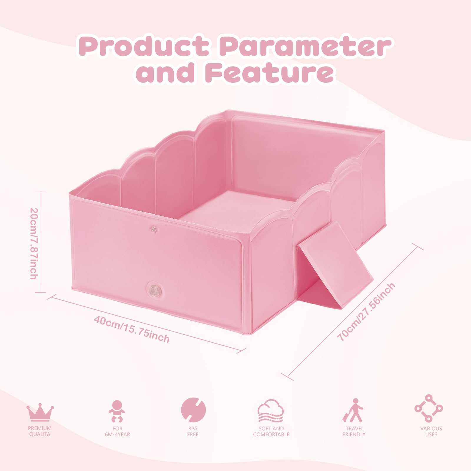 IceCTR non-slip base enhances safety during bath time.