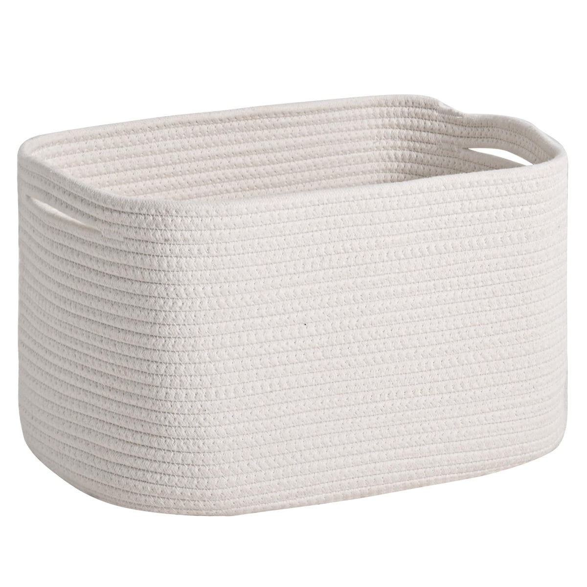 ICERZCZ woven storage basket empty off-white ideal for decluttering shelves